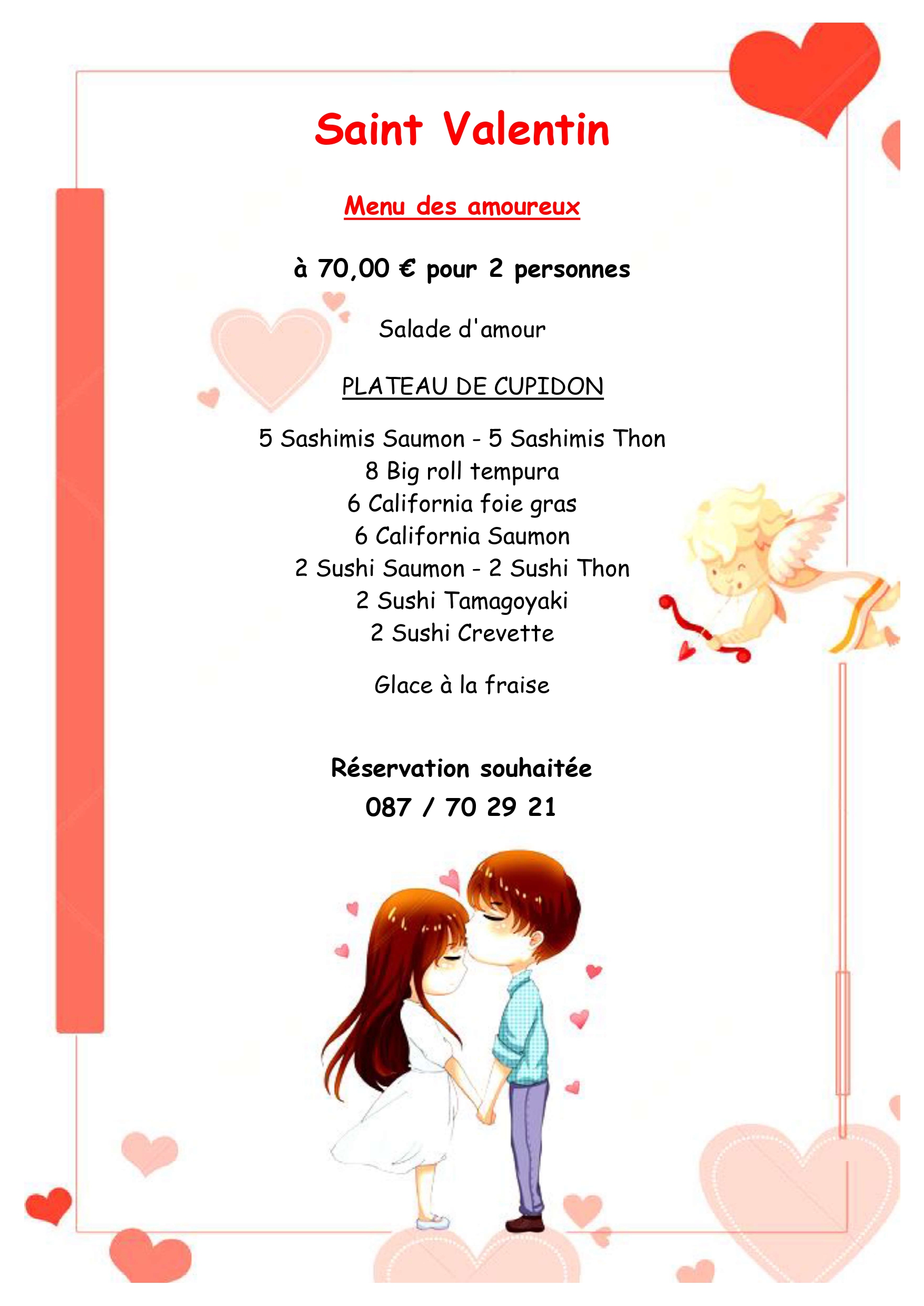 menu saint valentin chez tchou tchou